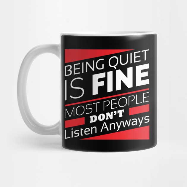 Funny Quiet Introverts Quotes by Hifzhan Graphics